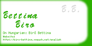 bettina biro business card